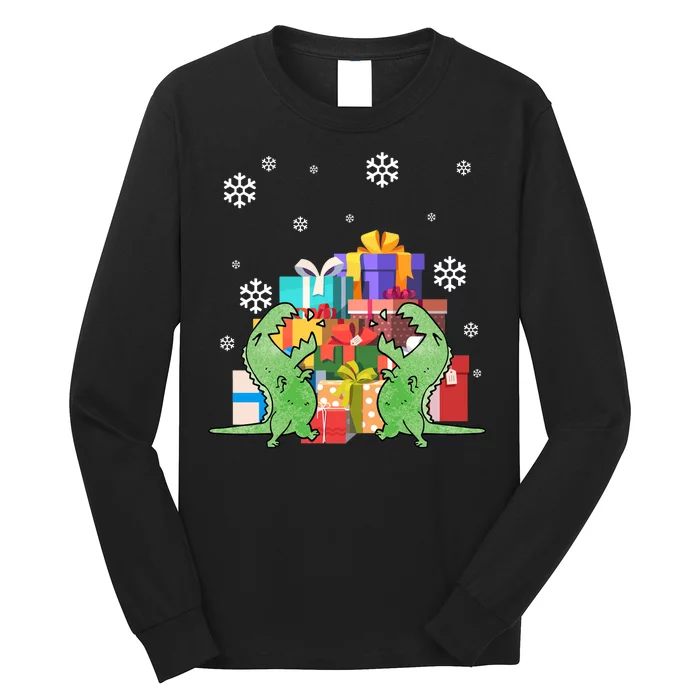 T-Rex Christmas Long Sleeve Shirt