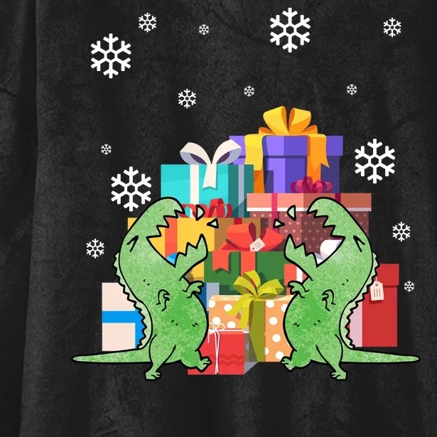 T-Rex Christmas Hooded Wearable Blanket