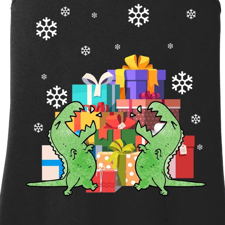 T-Rex Christmas Ladies Essential Tank