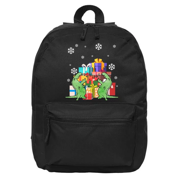 T-Rex Christmas 16 in Basic Backpack