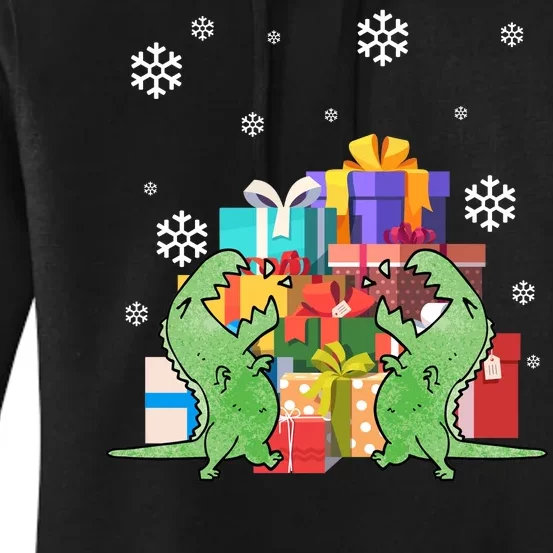 T-Rex Christmas Women's Pullover Hoodie