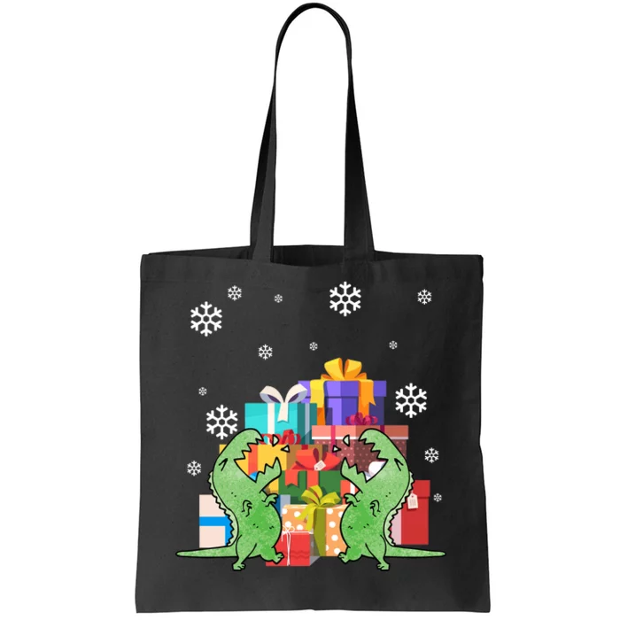 T-Rex Christmas Tote Bag