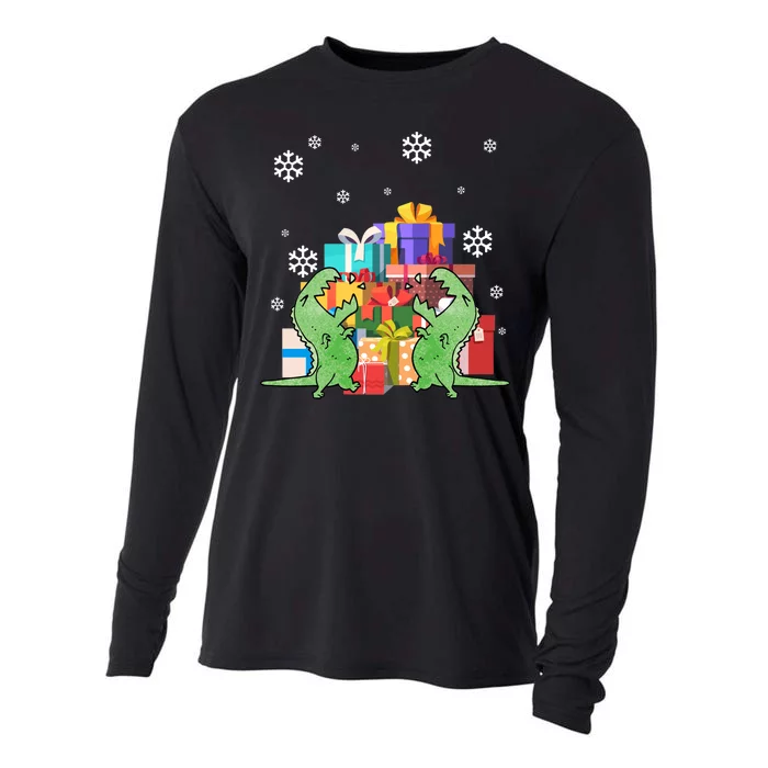 T-Rex Christmas Cooling Performance Long Sleeve Crew