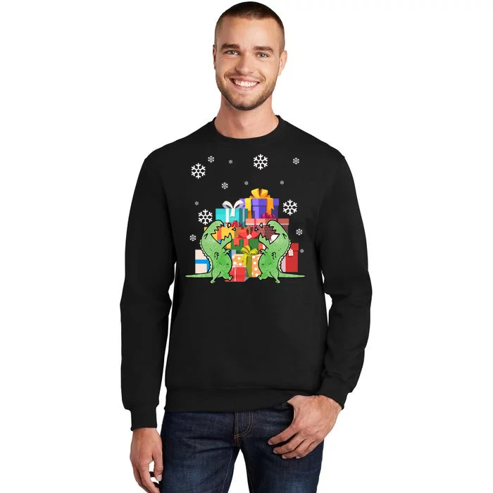 T-Rex Christmas Tall Sweatshirt