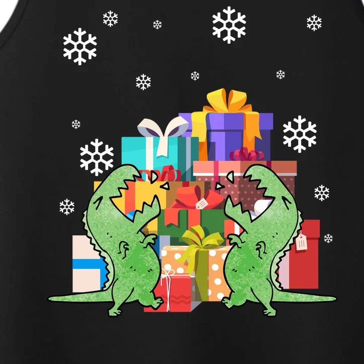 T-Rex Christmas Performance Tank