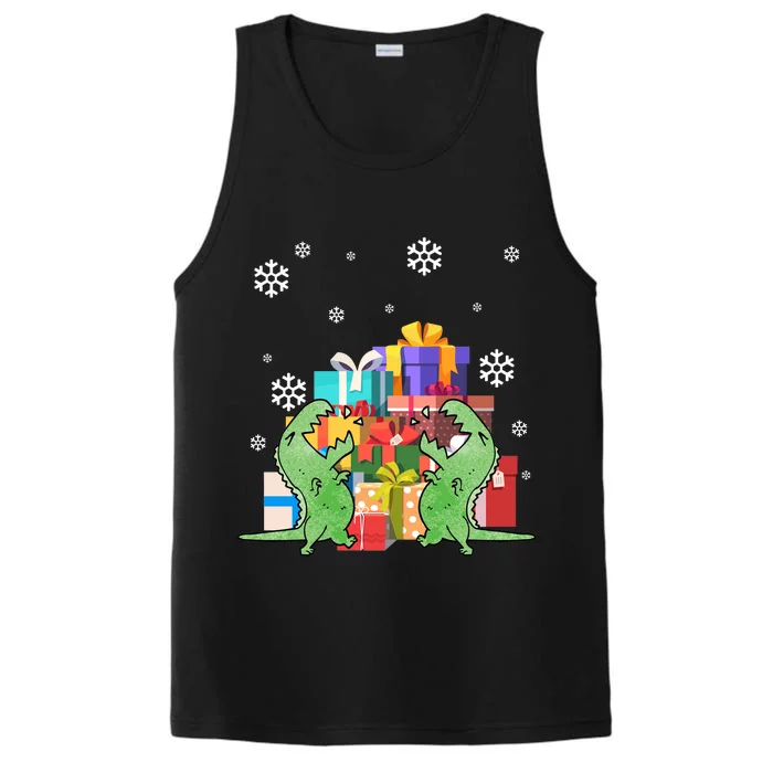 T-Rex Christmas Performance Tank