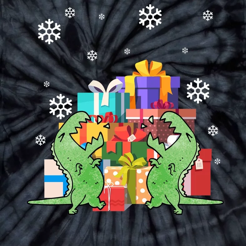 T-Rex Christmas Tie-Dye T-Shirt