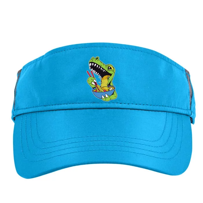 T-Rex Eating Ramen Adult Drive Performance Visor