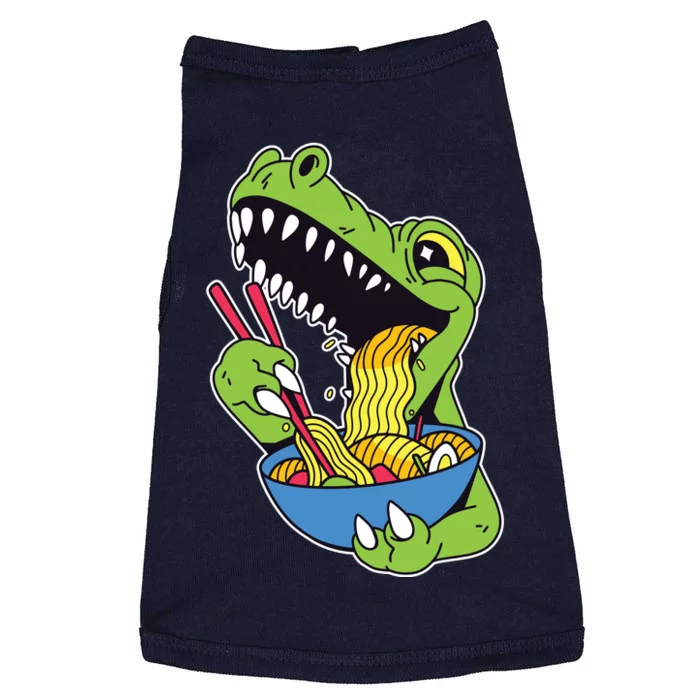 T-Rex Eating Ramen Doggie Tank