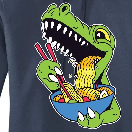 T-Rex Eating Ramen Women's Pullover Hoodie