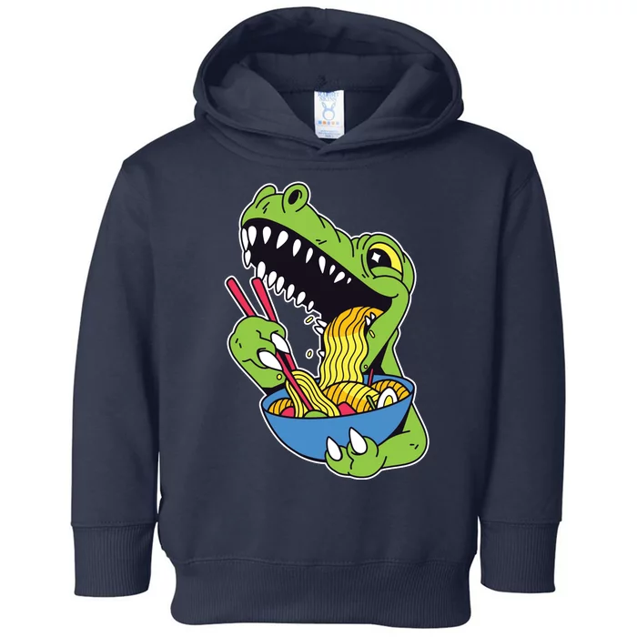 T-Rex Eating Ramen Toddler Hoodie