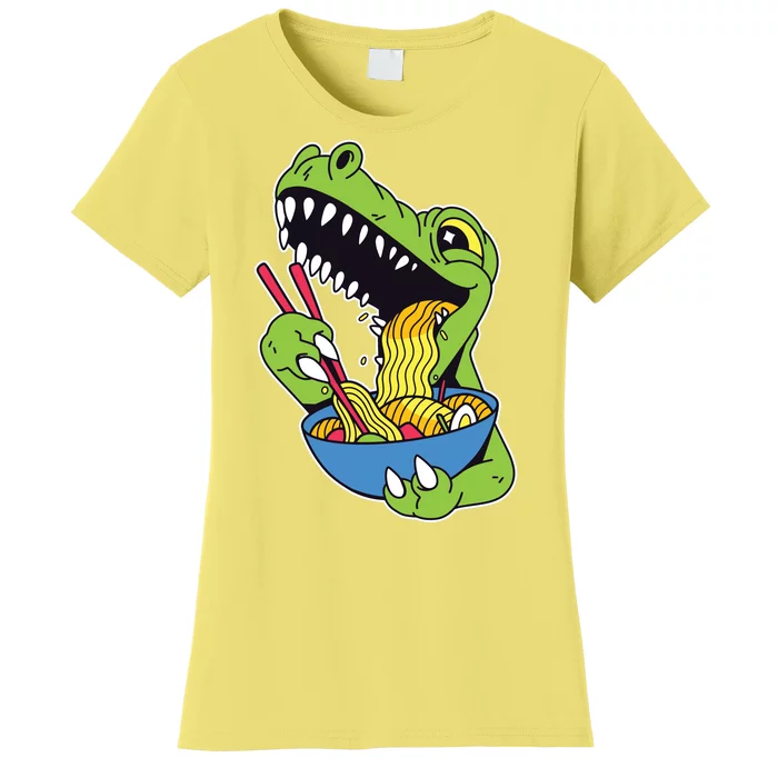 T-Rex Eating Ramen Women's T-Shirt