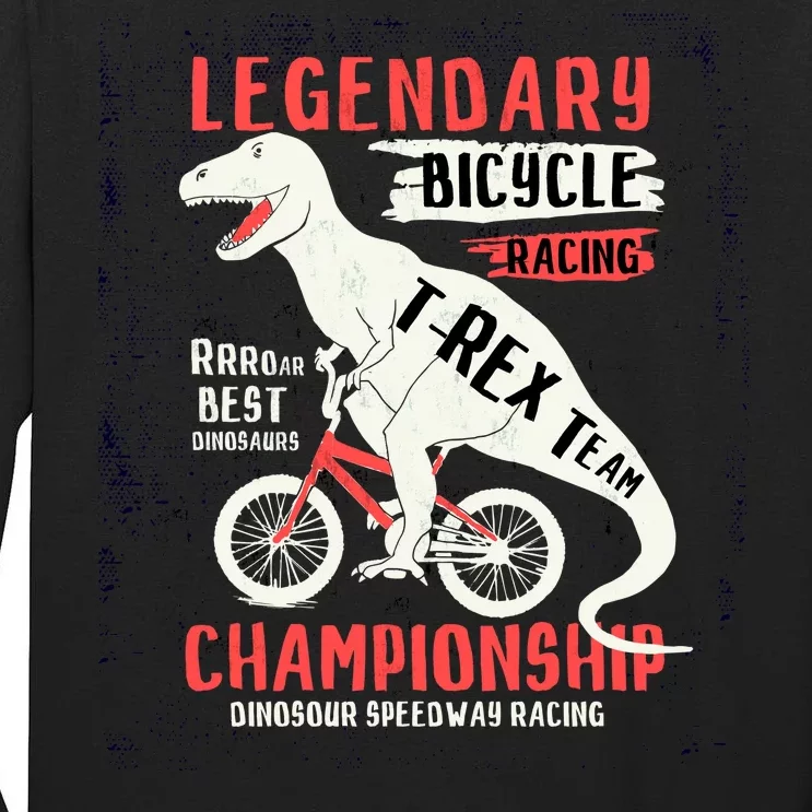 T-Rex Funny Bicycle Racing Tall Long Sleeve T-Shirt