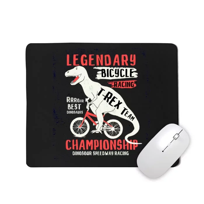 T-Rex Funny Bicycle Racing Mousepad