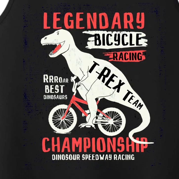 T-Rex Funny Bicycle Racing Performance Tank