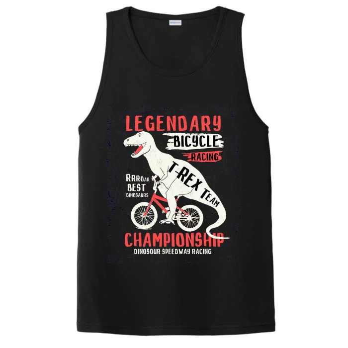 T-Rex Funny Bicycle Racing Performance Tank