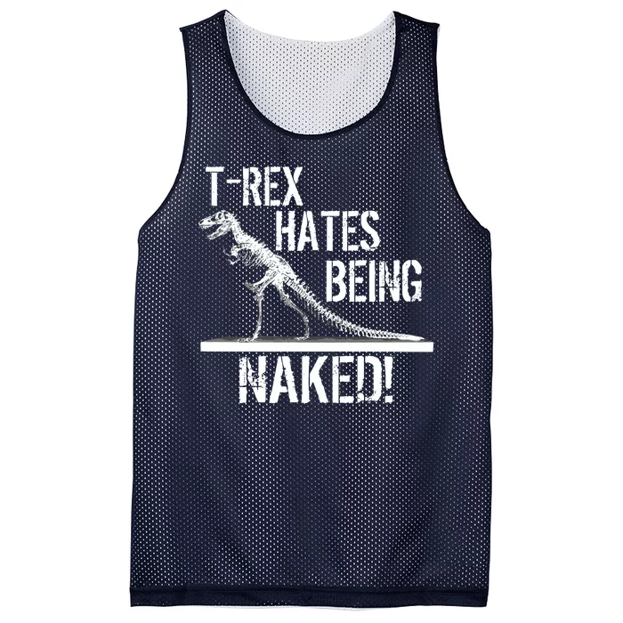 T-Rex Hates Being Naked Mesh Reversible Basketball Jersey Tank