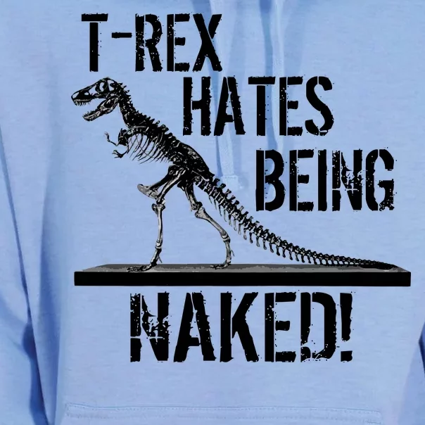 T-Rex Hates Being Naked Unisex Surf Hoodie