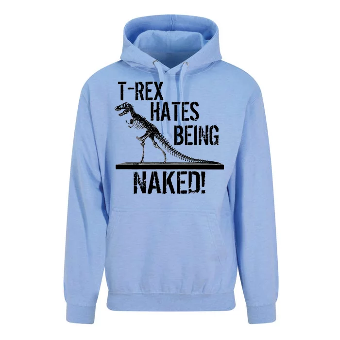 T-Rex Hates Being Naked Unisex Surf Hoodie