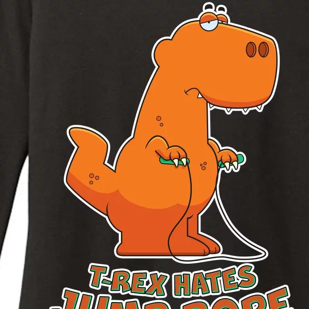 T-Rex Hates Jump Rope Womens CVC Long Sleeve Shirt