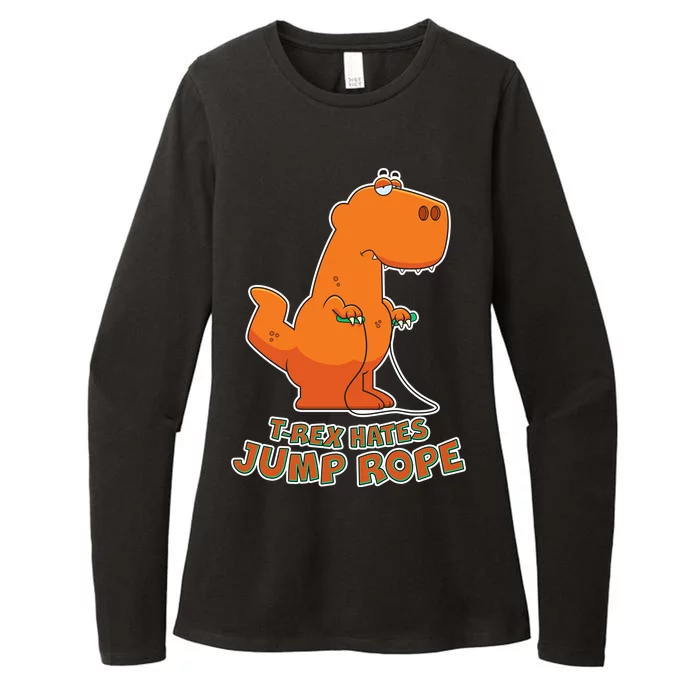 T-Rex Hates Jump Rope Womens CVC Long Sleeve Shirt