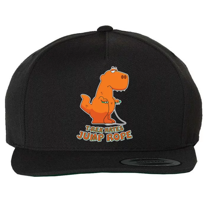 T-Rex Hates Jump Rope Wool Snapback Cap