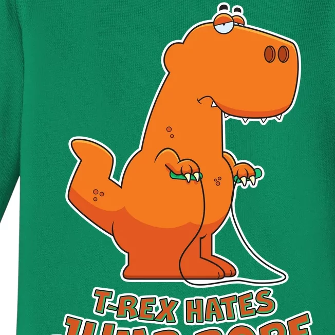 T-Rex Hates Jump Rope Baby Long Sleeve Bodysuit