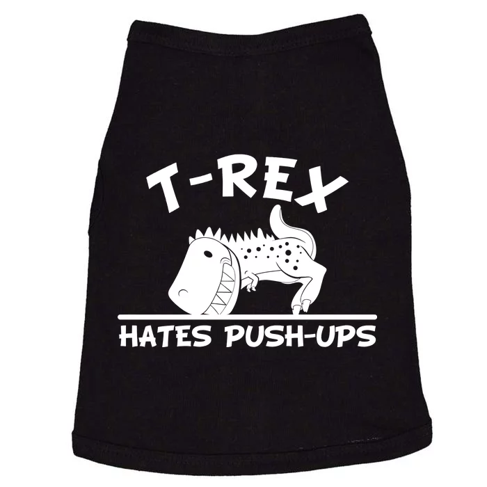 T-Rex Hates Push-Ups Funny Fitness Gym Design Doggie Tank