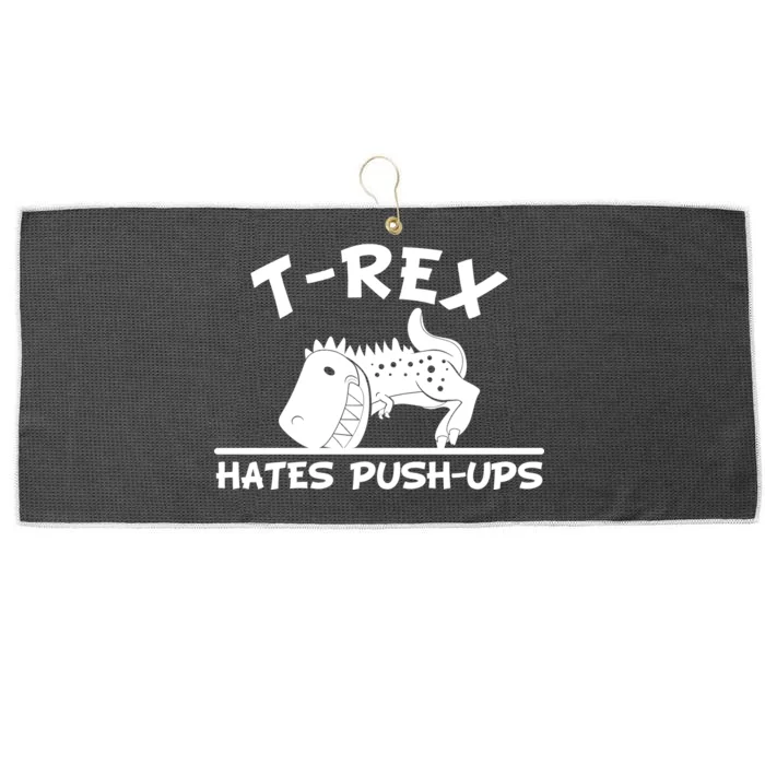 T-Rex Hates Push-Ups Funny Fitness Gym Design Large Microfiber Waffle Golf Towel