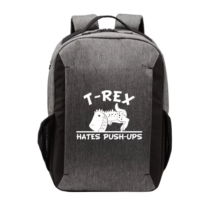 T-Rex Hates Push-Ups Funny Fitness Gym Design Vector Backpack