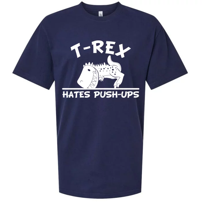 T-Rex Hates Push-Ups Funny Fitness Gym Design Sueded Cloud Jersey T-Shirt