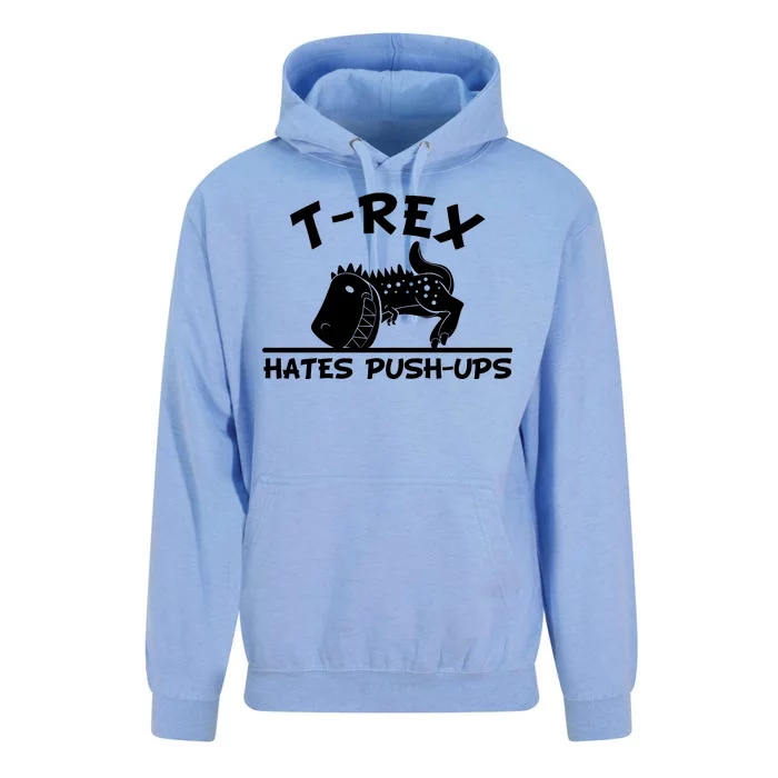 T-Rex Hates Push-Ups Funny Fitness Gym Design Unisex Surf Hoodie