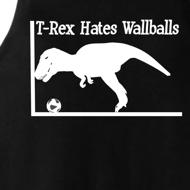 T-Rex Hates Wallballs Ladies Tri-Blend Wicking Tank