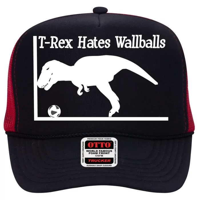 T-Rex Hates Wallballs High Crown Mesh Trucker Hat