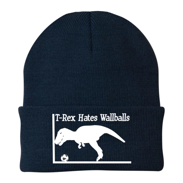 T-Rex Hates Wallballs Knit Cap Winter Beanie