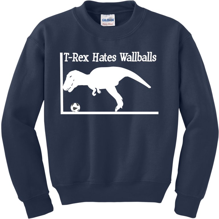 T-Rex Hates Wallballs Kids Sweatshirt
