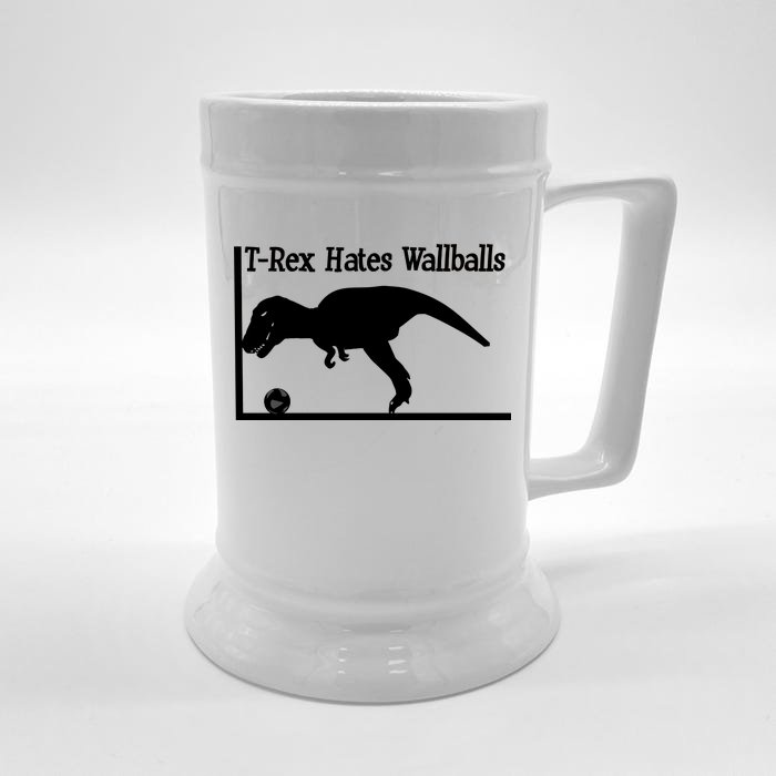 T-Rex Hates Wallballs Front & Back Beer Stein