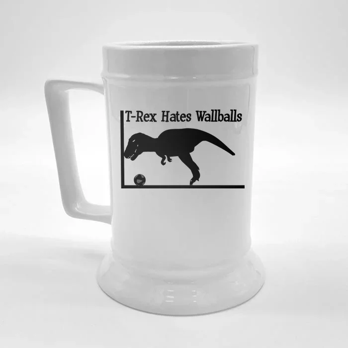 T-Rex Hates Wallballs Front & Back Beer Stein