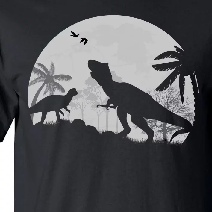 T-Rex In The Moon Tall T-Shirt