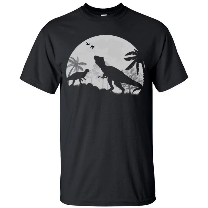 T-Rex In The Moon Tall T-Shirt