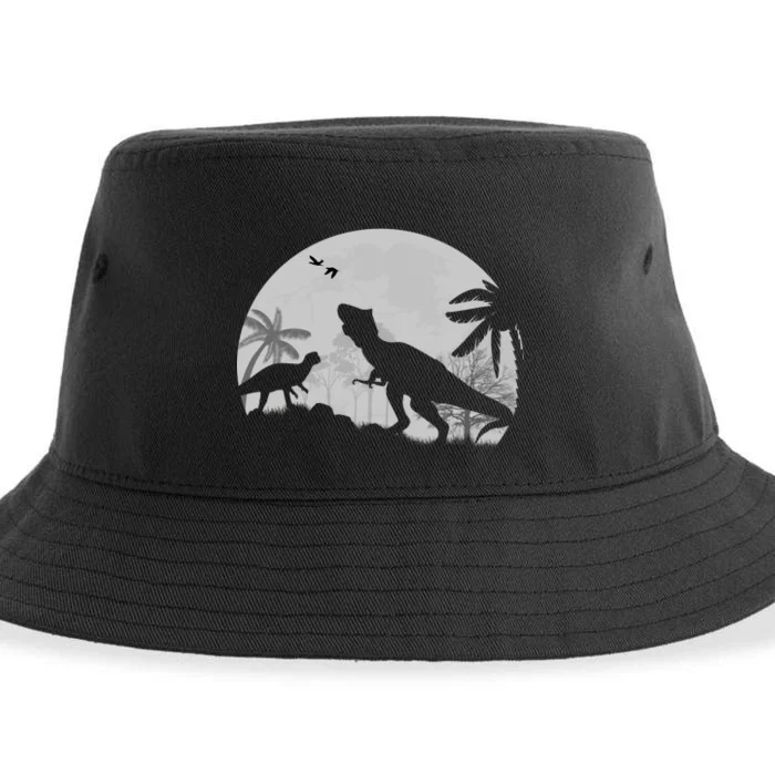 T-Rex In The Moon Sustainable Bucket Hat