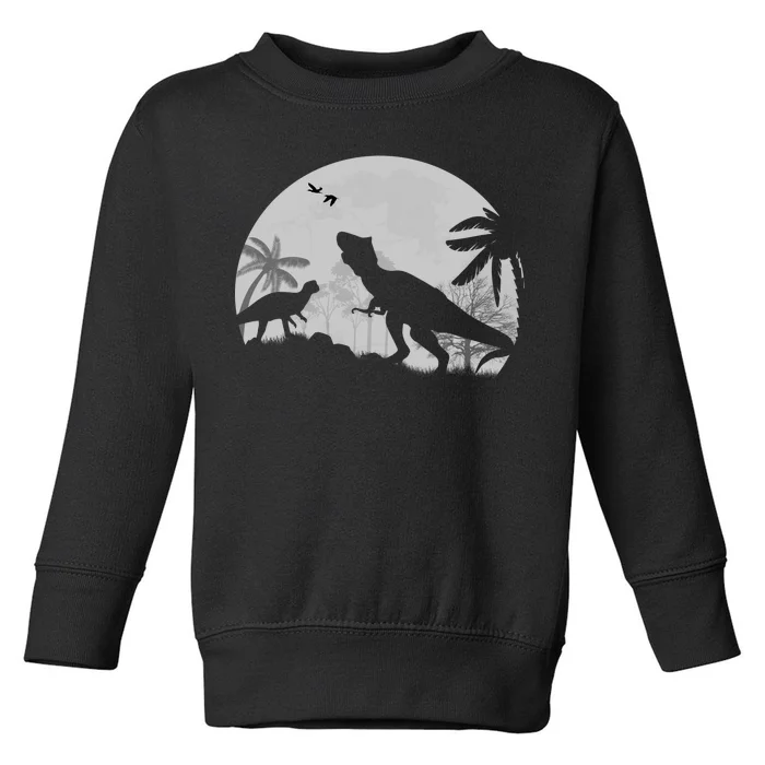 T-Rex In The Moon Toddler Sweatshirt