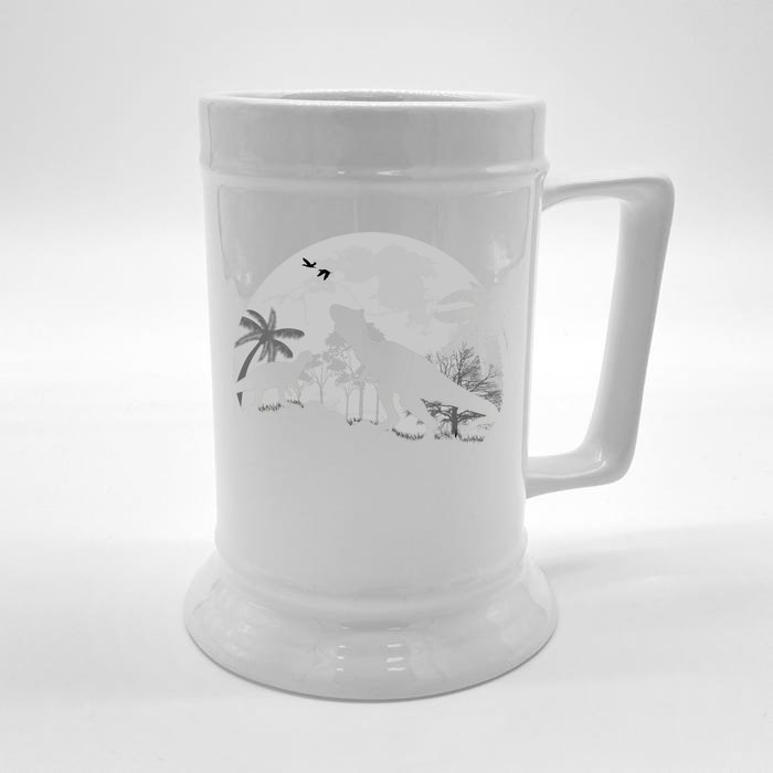 T-Rex In The Moon Front & Back Beer Stein