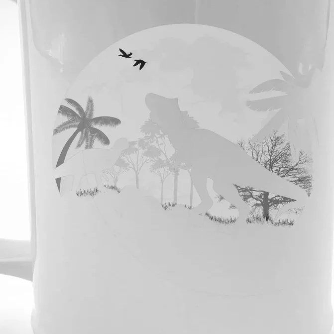 T-Rex In The Moon Front & Back Beer Stein