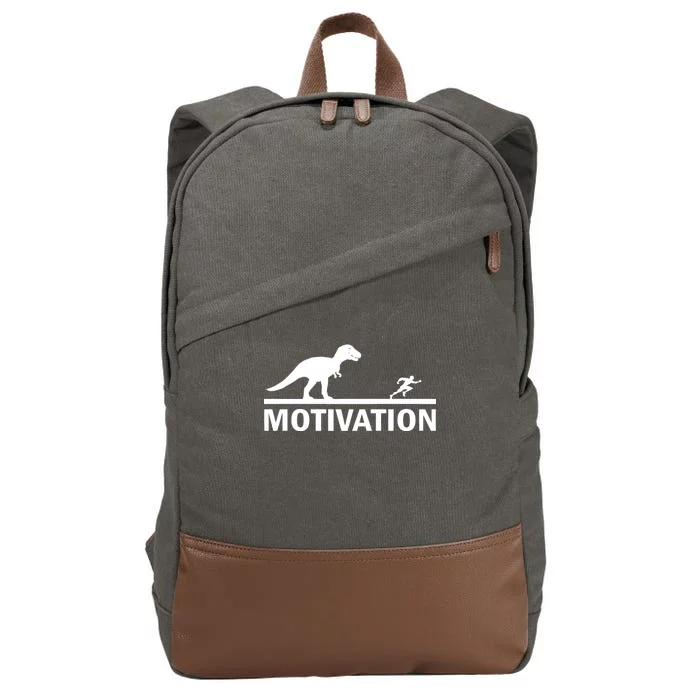 T-Rex Motivation Cotton Canvas Backpack