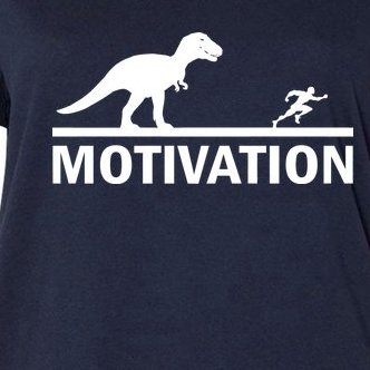T-Rex Motivation Women's V-Neck Plus Size T-Shirt