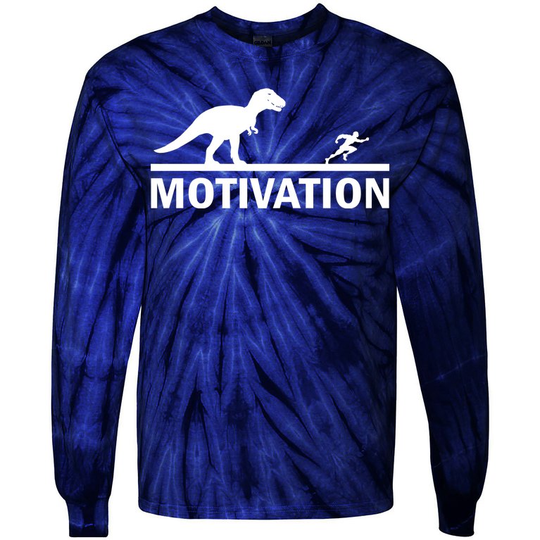 T-Rex Motivation Tie-Dye Long Sleeve Shirt