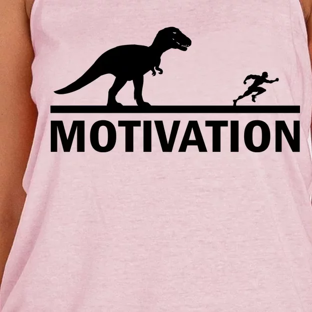 T-Rex Motivation Women's Knotted Racerback Tank