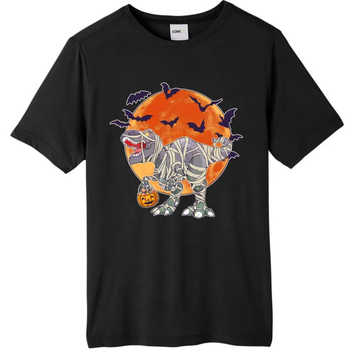 T-Rex Mummy Attack Spooky Halloween ChromaSoft Performance T-Shirt