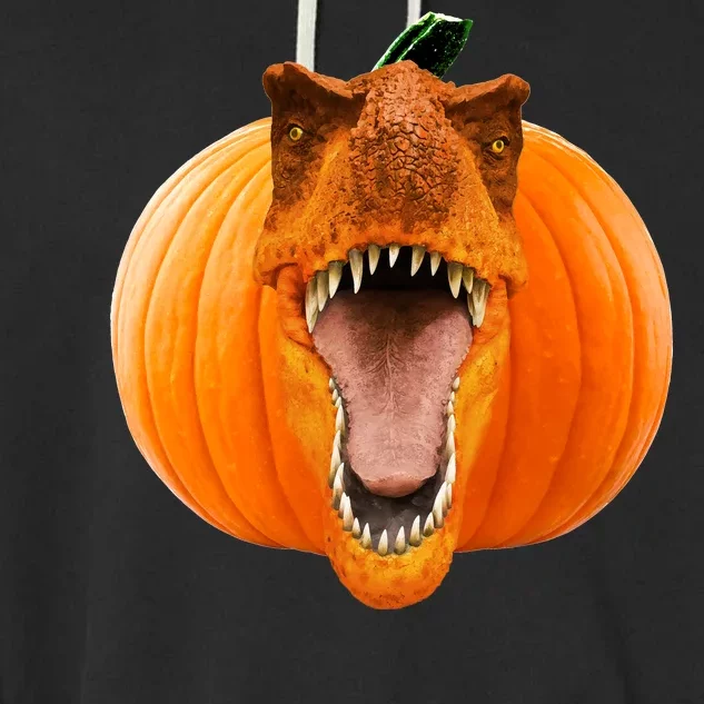 T-REX Pumpkin Face Garment-Dyed Fleece Hoodie